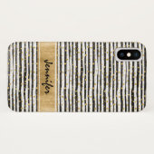 Black White Hoesje-Mate Barely Daar iPhone X Hoesj Case-Mate iPhone Case (Achterkant (horizontaal))