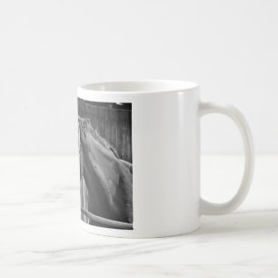 Black White Horse - Animal Photography Art Koffiemok