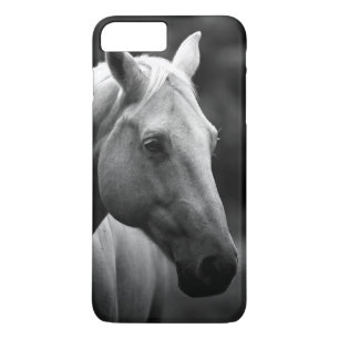 Black White Horse iPhone 8 Plus / 7 Plus Hoesje