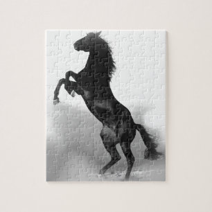 Black White Horse Legpuzzel