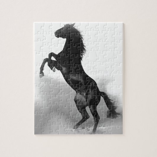 Black White Horse Legpuzzel (Verticaal)