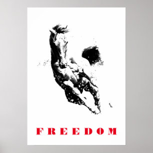 Black White Horse Motivatie Freedom Pop Art Poster