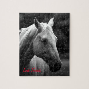 Black White Horse Photo - Animals Art Love Horses Legpuzzel