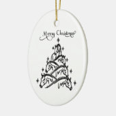 Black & White Horse Tree Ornament  (Links)