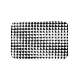 Black White Houndstooth Badmat