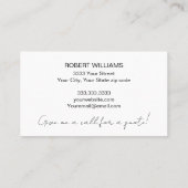 Black White House Painter Professional Visitekaartje (Achterkant)