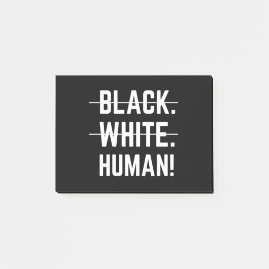 Black White Human Post-it® Notes (Voorkant)
