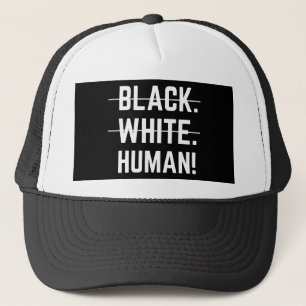 Black White Human Trucker Pet