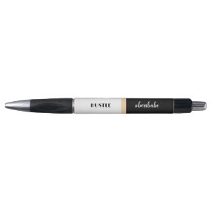 Black White Hustle Boss Babe Pen