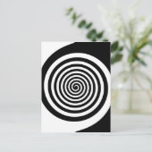 Black & White Hypnotic Spiral Briefkaart (Staand voorkant)