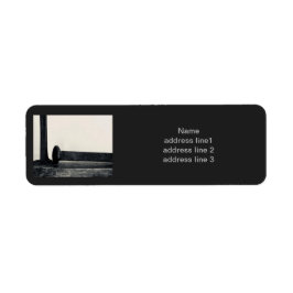 Black White Industrial Return-labels Etiket
