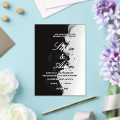 Black & White Ink Art Wedding Invitation (Insitu (Mariage))