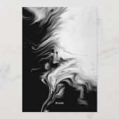 Black & White Ink Art Wedding Invitation (Dos)