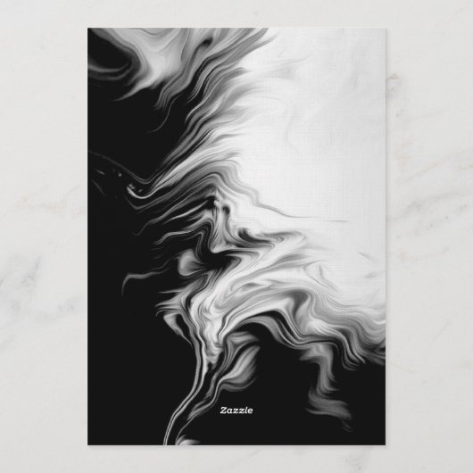 Black & White Ink Art Wedding Invitation (Dos)