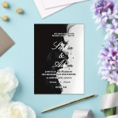 Black & White Ink Art Wedding Invitation Acryl Uitnodigingen (Insitu (Huwelijk))
