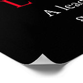 Black White Inspirerend Leadership Wolf Poster (Hoek)