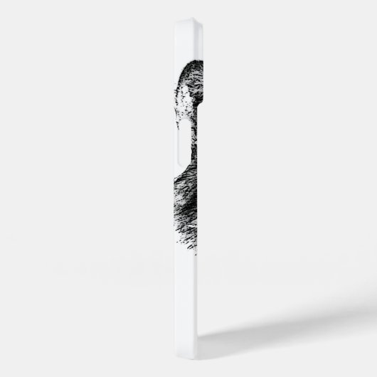 Black White Inspirerend Wolf Eyes Case-Mate iPhone Case (Achterkant / Rechts)