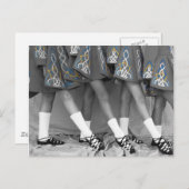 Black & White Irish Dance Postcard Briefkaart (Voorkant / Achterkant)