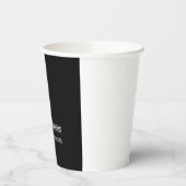 Black White Jouw naam minimalistisch Personal mode Papieren Bekers (Links)