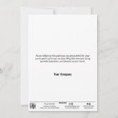 Black & White Kerstboom Zakelijke vakantie Kaart (Achterkant)