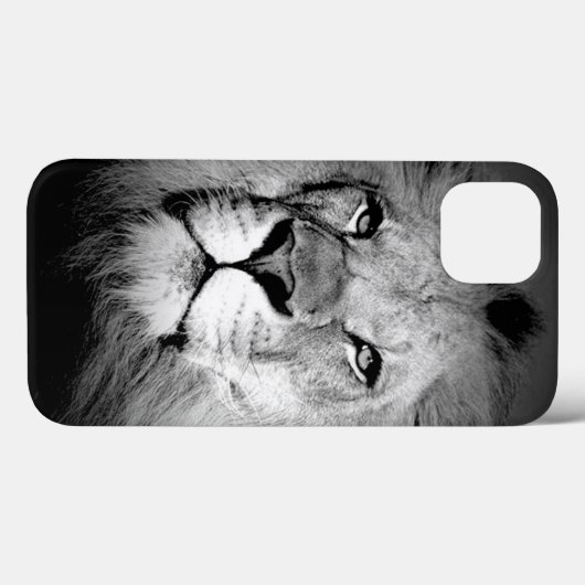 Black & White King Lion Eyes Case-Mate iPhone Case (Achterkant (horizontaal))