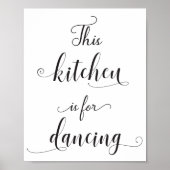 Black White Kitchen Quote Typography Poster (Voorkant)
