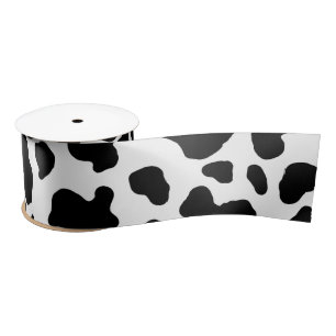 Black & White Koe Spots Animal Print Patroon Lint