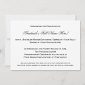 Black/White Laurel Law School Afstuderen Kaart (Achterkant)