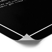 Black White Leafy Crest Monogram Weddenprogramma Poster (Hoek)