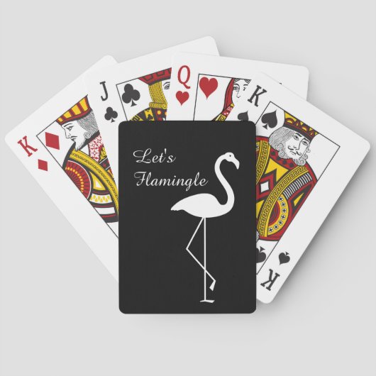 Black & White Let's Flamingle Poker Cards Pokerkaarten (Achterkant)