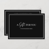 Black White Line Lijst Gepersonaliseerd Cadeaubon (Voorkant / Achterkant)