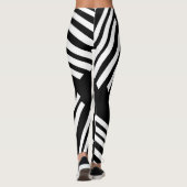Black White lining leggings for womens (Dos)