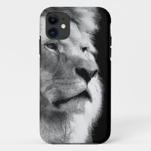 Black White Lion iPhone 11 Hoesje