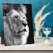 Black White Lion Fotoplaat (Zijkant)