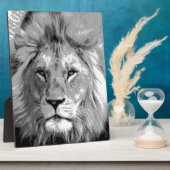 Black White Lion Fotoplaat (Zijkant)