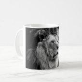 Black White Lion Koffiemok (Voorkant links)
