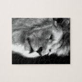 Black White Lion Legpuzzel (Horizontaal)