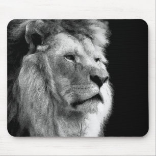 Black White Lion Muismat
