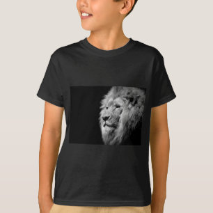 Black White Lion Portret - Dierfotografie T-shirt