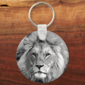Black White Lion Sleutelhanger (Voorkant)