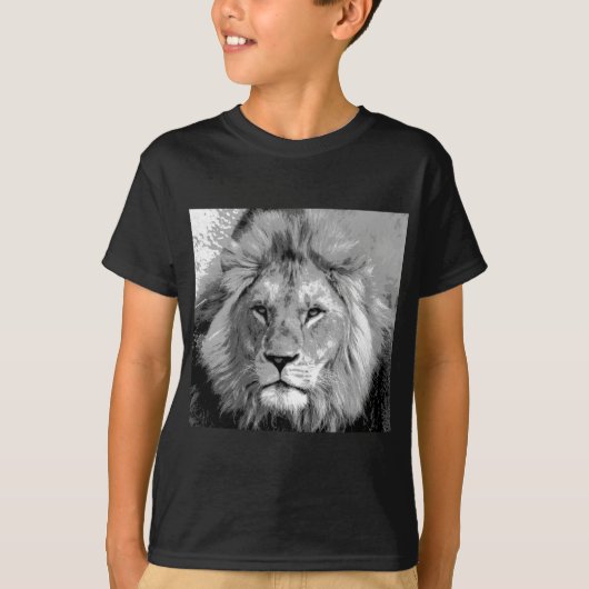 Black White Lion T-shirt (Voorkant)