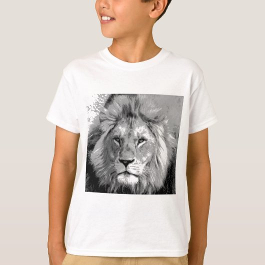 Black White Lion T-shirt (Voorkant)