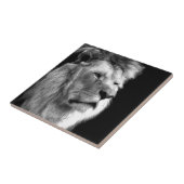 Black White Lion Tegeltje (Zijkant)