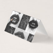 Black & White Lips Collage Folded Card (Front)