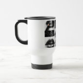 Black & White Lips Collage Travel Mug – Coffee Cup (Gauche)