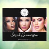 Black White Logo 3 Photo Makeup Studio Raamsticker (Vel 3)