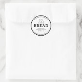 Black White Logo Bakery Sourdough Bread Sticker (Tas)