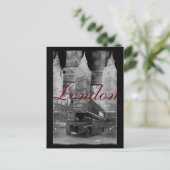 Black & White London Bus & Big Ben Carte Postale (Debout devant)