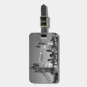 Black White London Tower Bridge Bagagelabel (Voorkant verticaal)