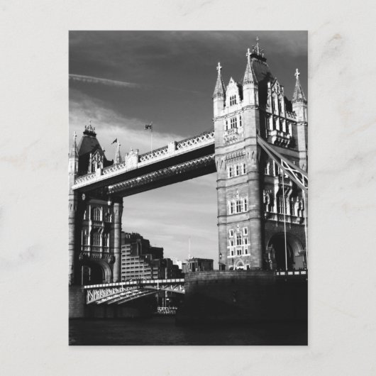 Black & White London Tower Bridge Briefkaart (Voorkant)